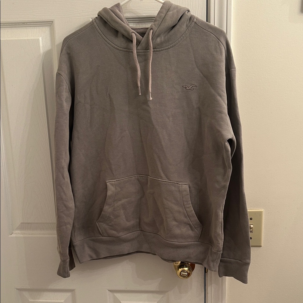 Vintage Y2K Hollister Gray Hoodie With Kangeroo Pocket Sz XS